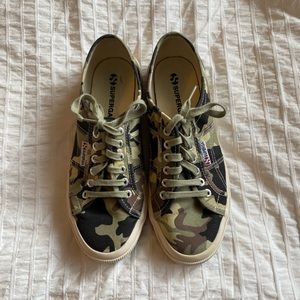Superga Camo Sneakers. Size 41/9.5